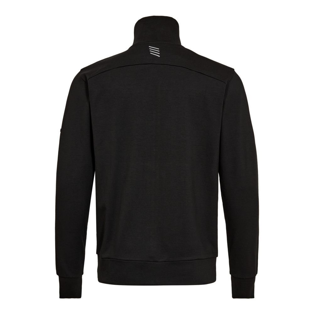 ENTIRE Sweatcardigan mit Kragen – Schwarz (Rücken)