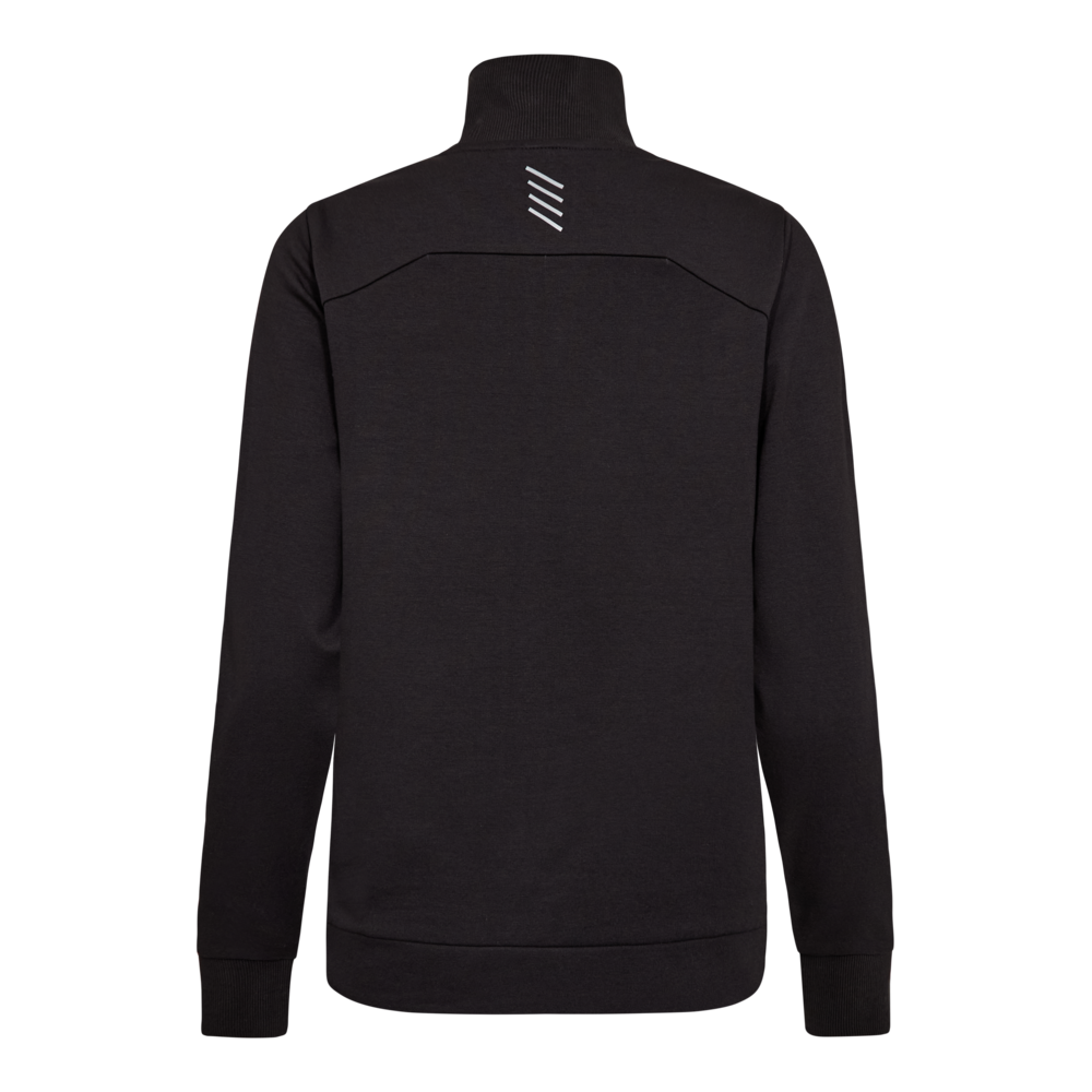 ENTIRE Damen Sweatcardigan mit Kragen – Schwarz (Rücken)