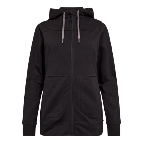 ENTIRE Damen Sweatcardigan mit Kapuze – Schwarz