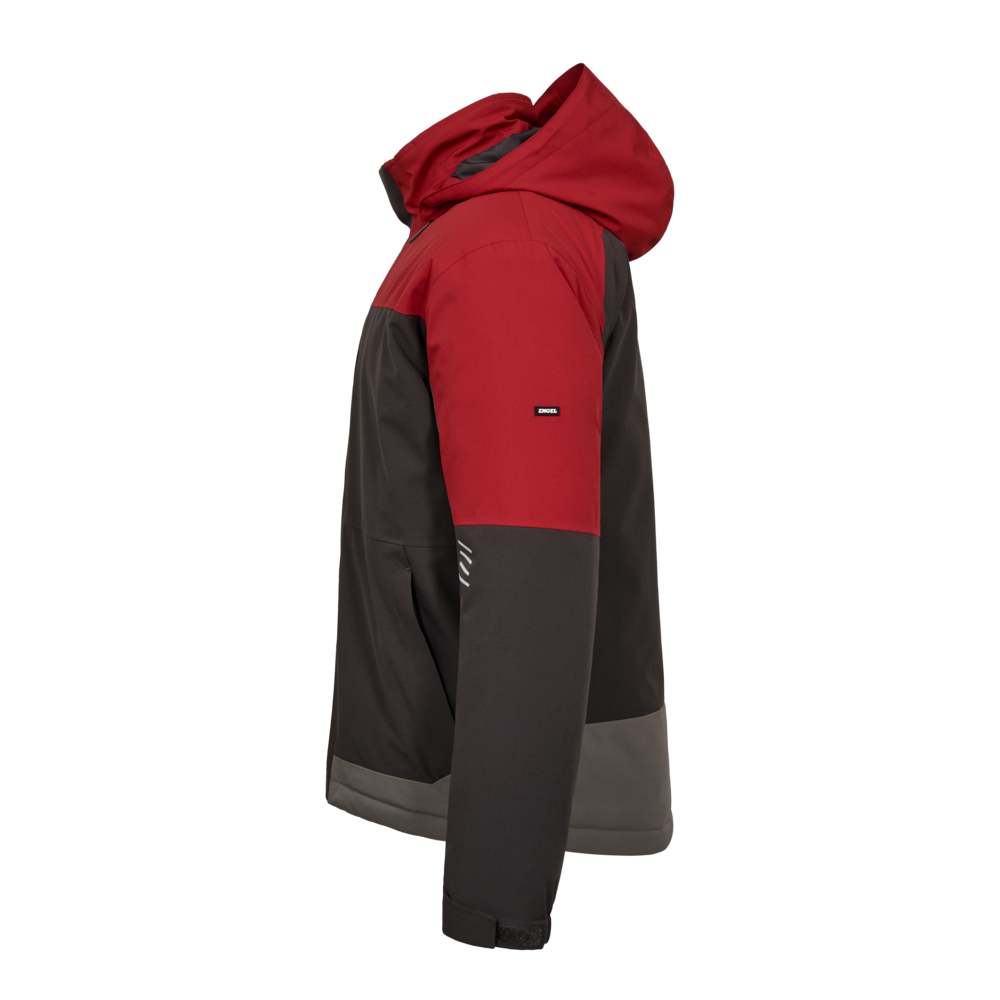 ENTIRE Winterjacke – Anthrazit Grau / Flame (Seite links)
