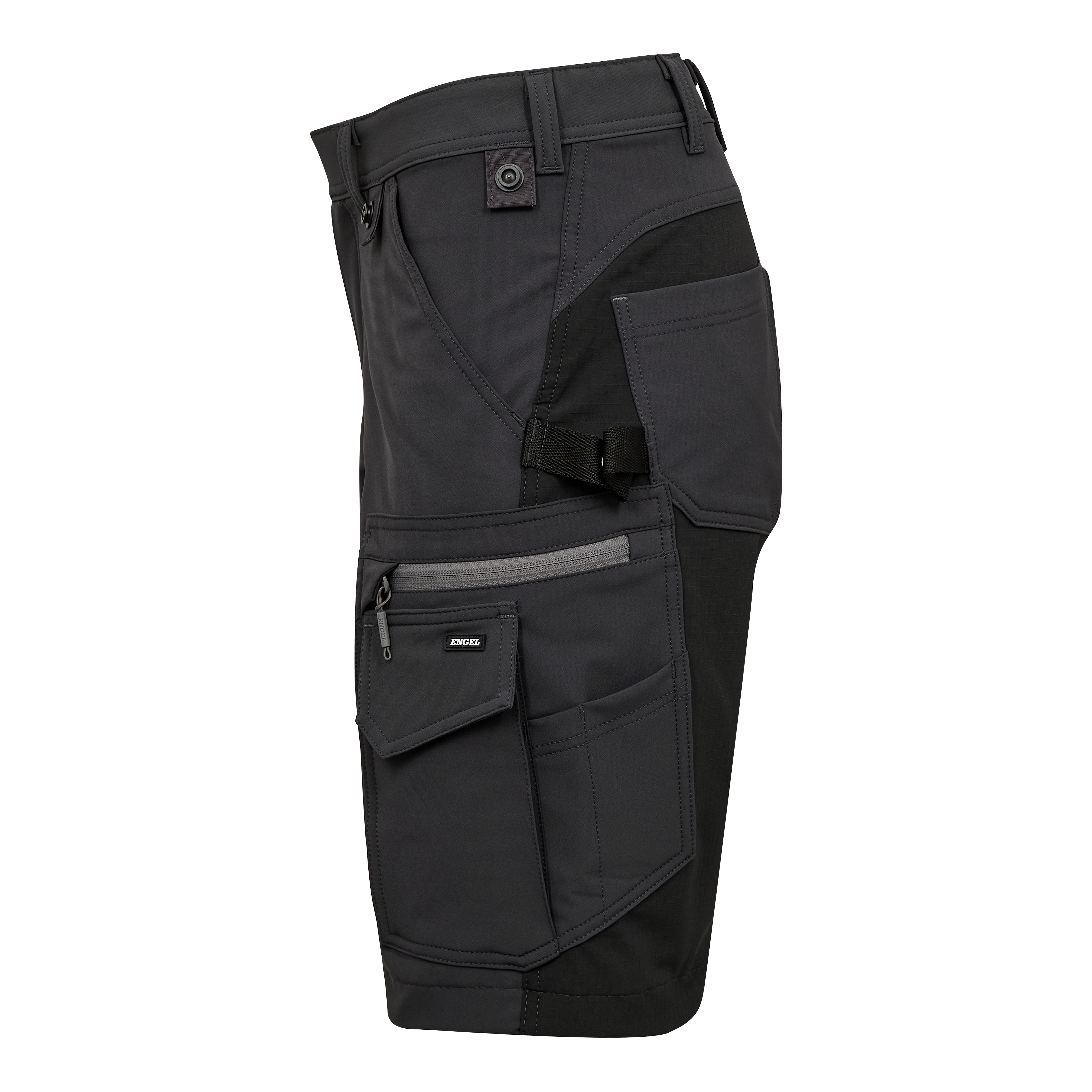 Engel Workwear Entire dame arbejdsshorts med 4-vejs stræk - Antrazitgrå/Sort [7920] / 34