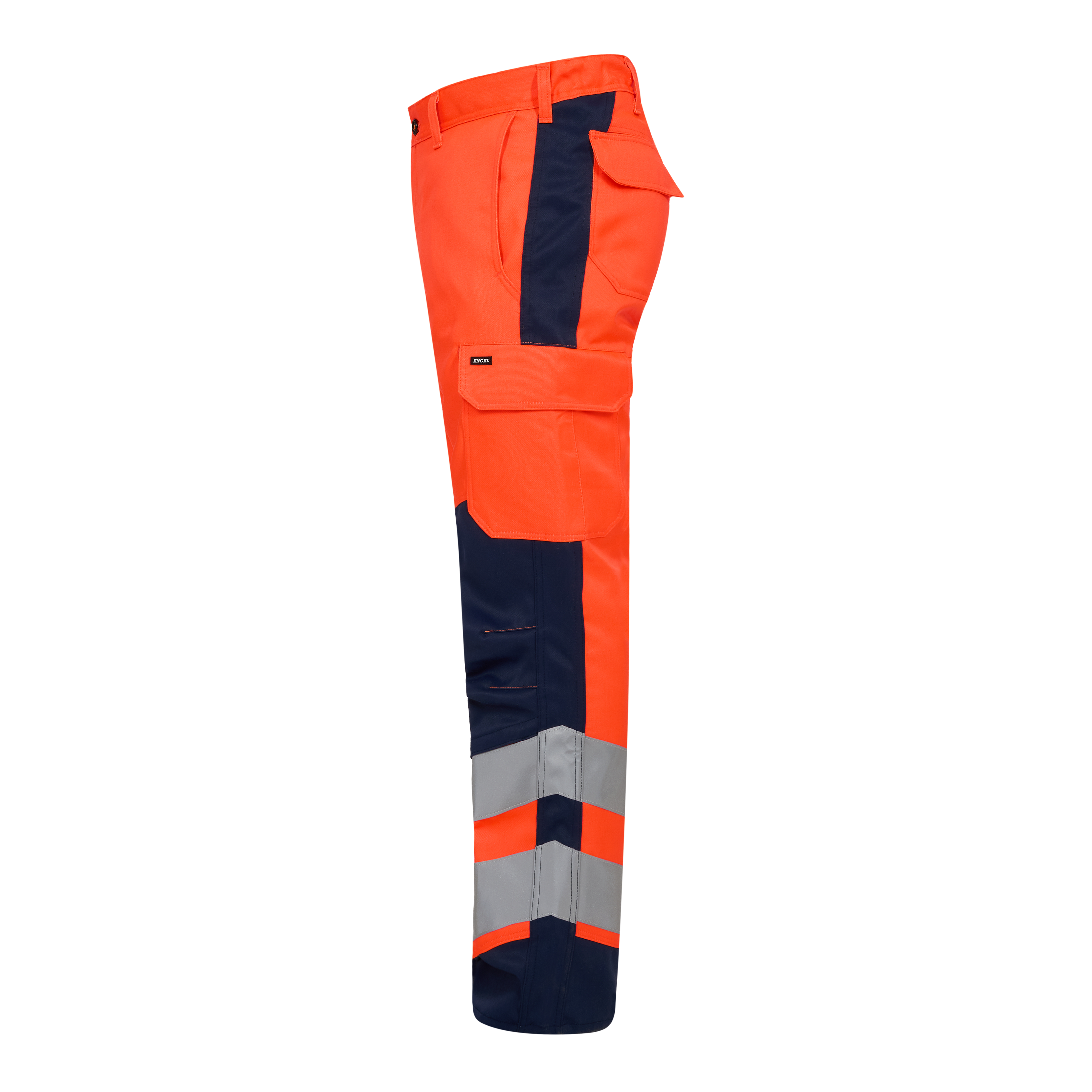 Engel Workwear Safety+ arbejdsbukser - Orange/Blue ink [10165] / K80