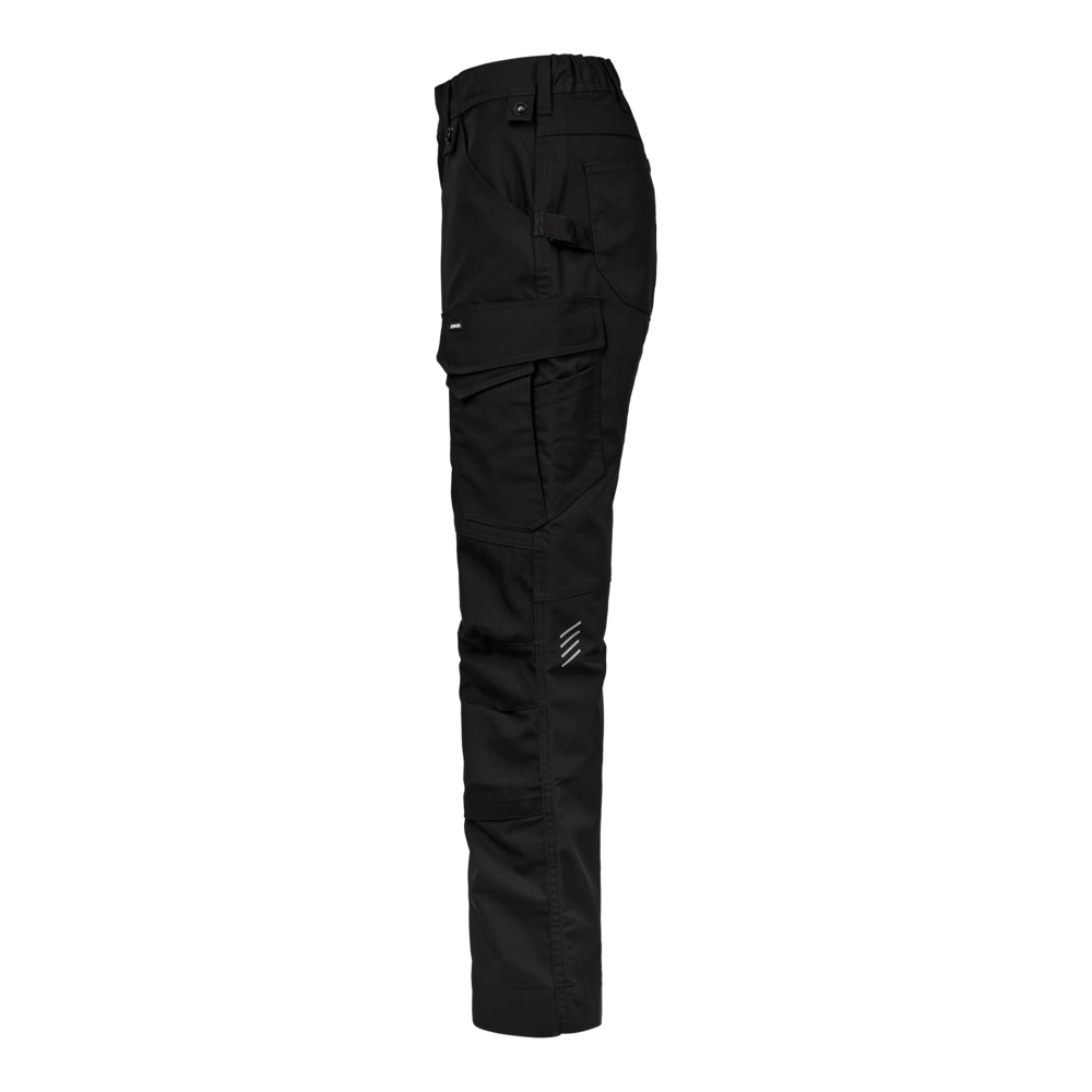 ENTIRE Damen Arbeitshose mit 2-Wege-Stretch – Schwarz (Seite links)