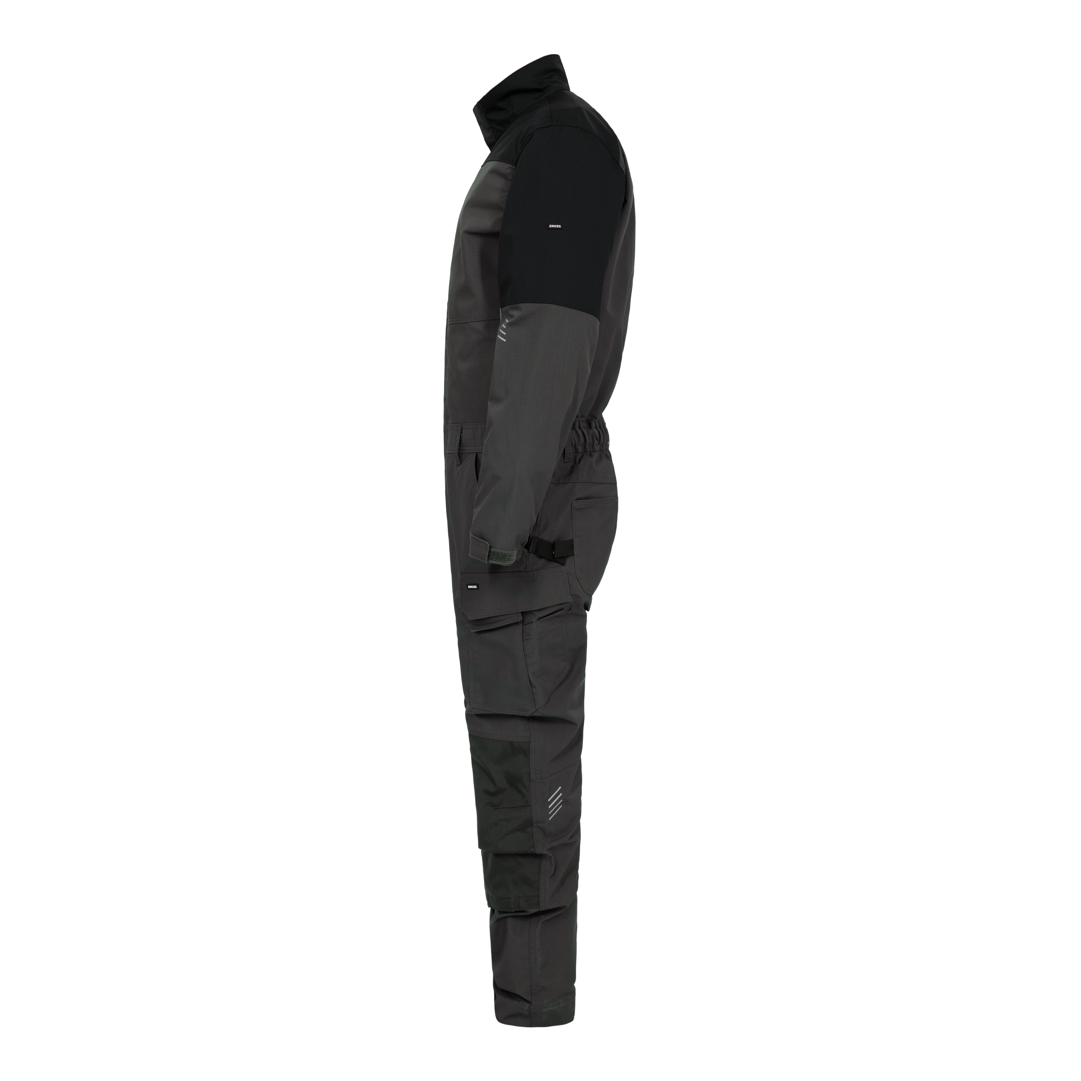 Engel Workwear Entire kedeldragt med 2-vejs stræk - Antrazitgrå/Sort [7920] / XS
