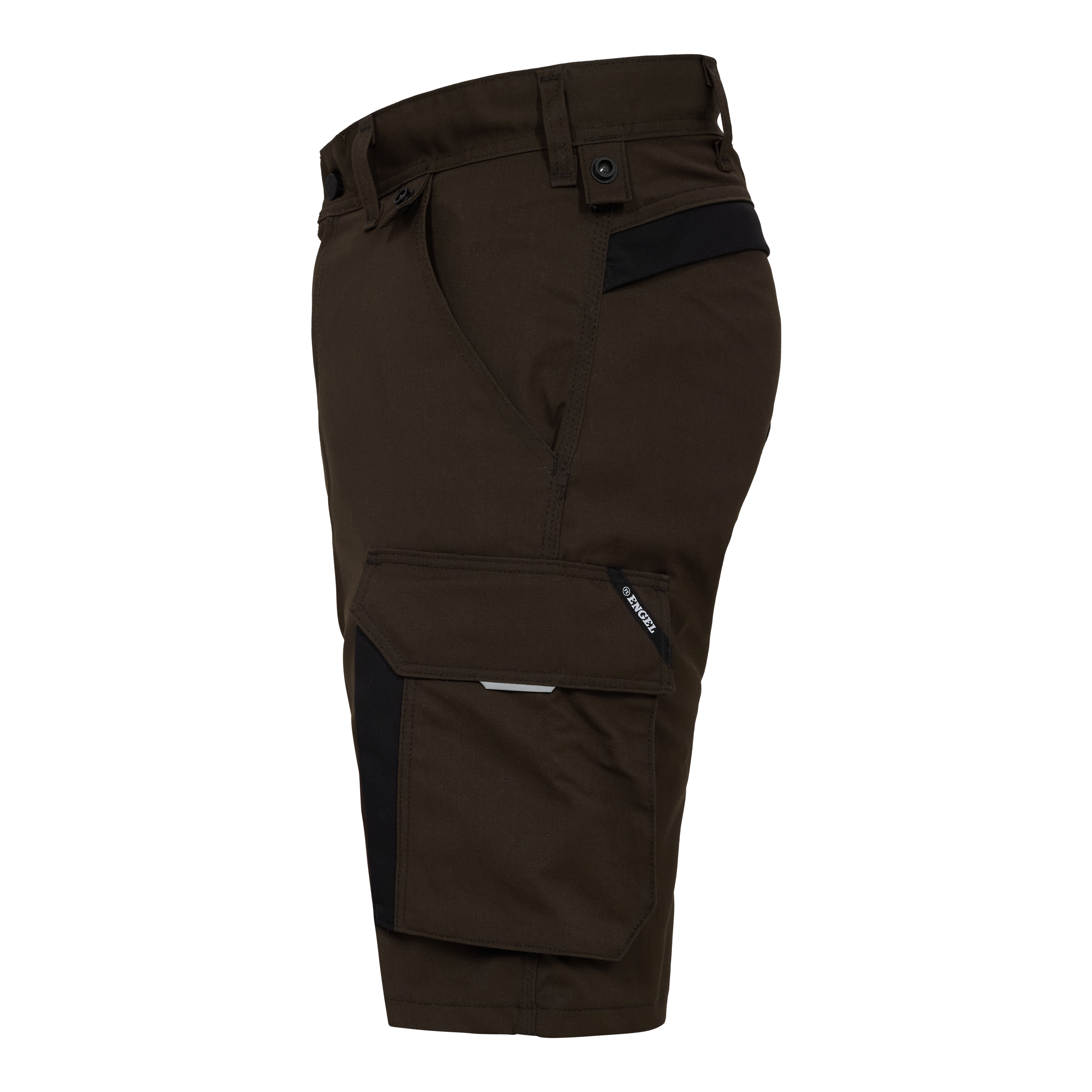 Engel Workwear X-treme arbejdsshorts med stræk - Mokkabrun/Sort [16720] / 72