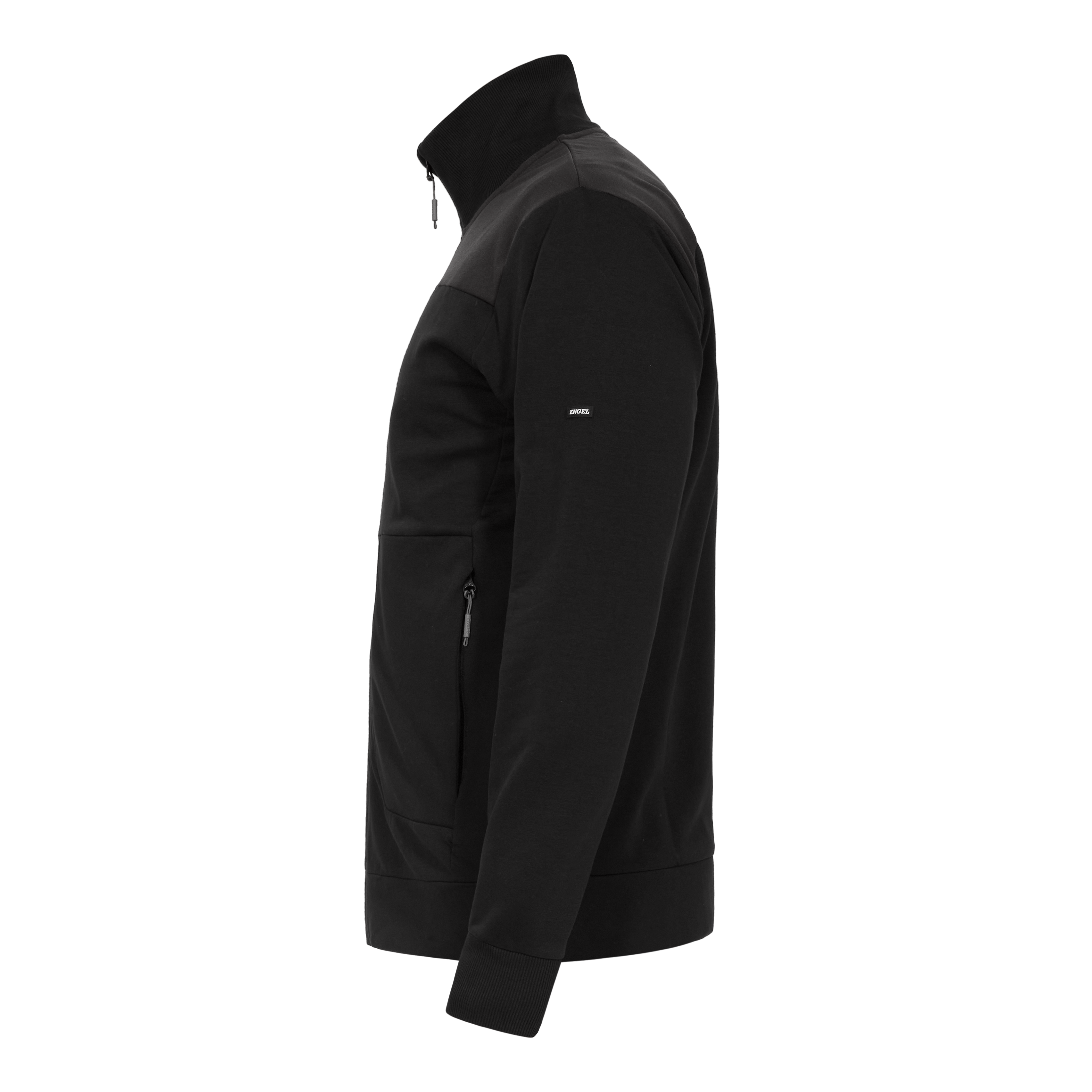 Engel Workwear Entire sweat cardigan med krave - Sort/Antrazitgrå [2079] / XS