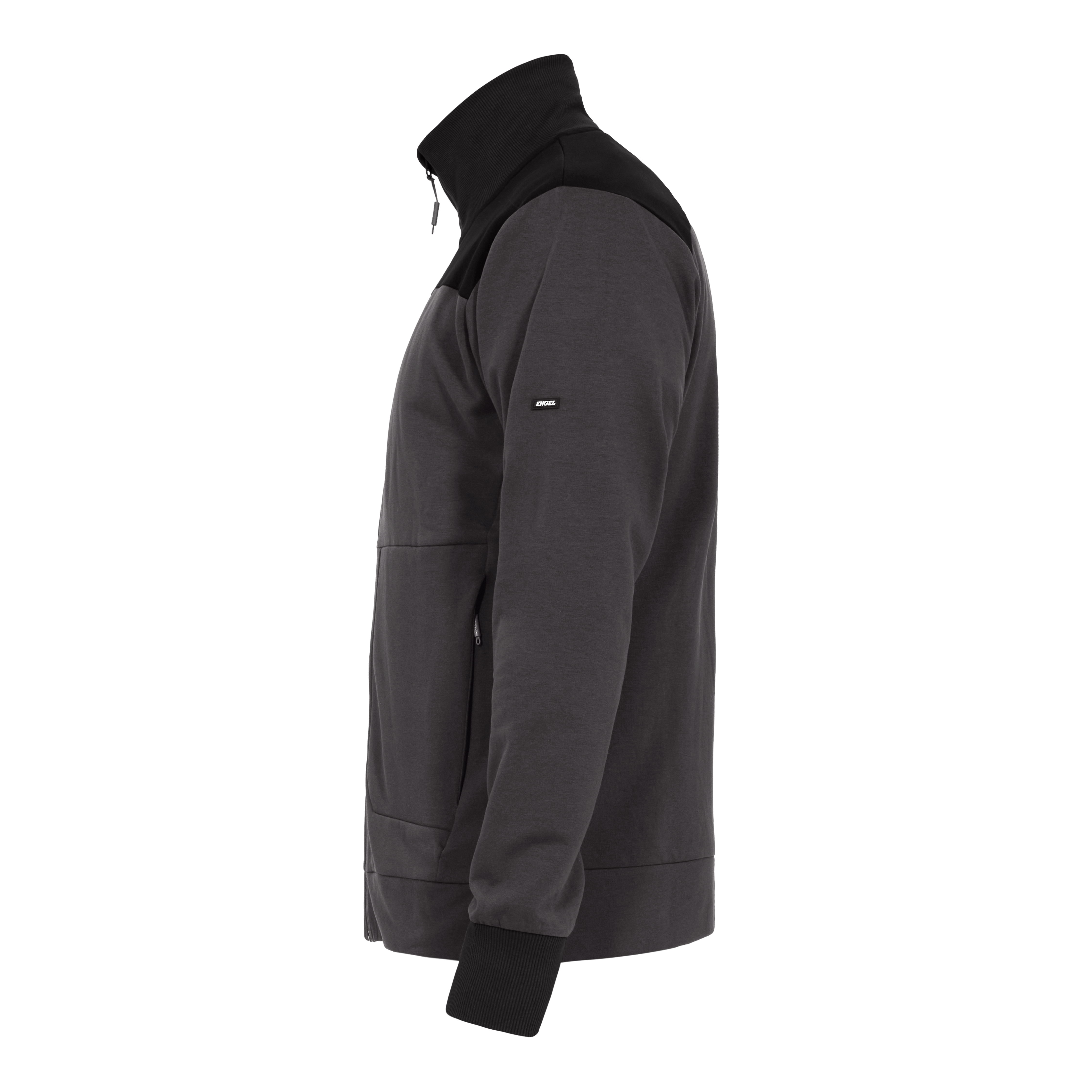Engel Workwear Entire sweat cardigan med krave - Antrazitgrå/Sort [7920] / XS