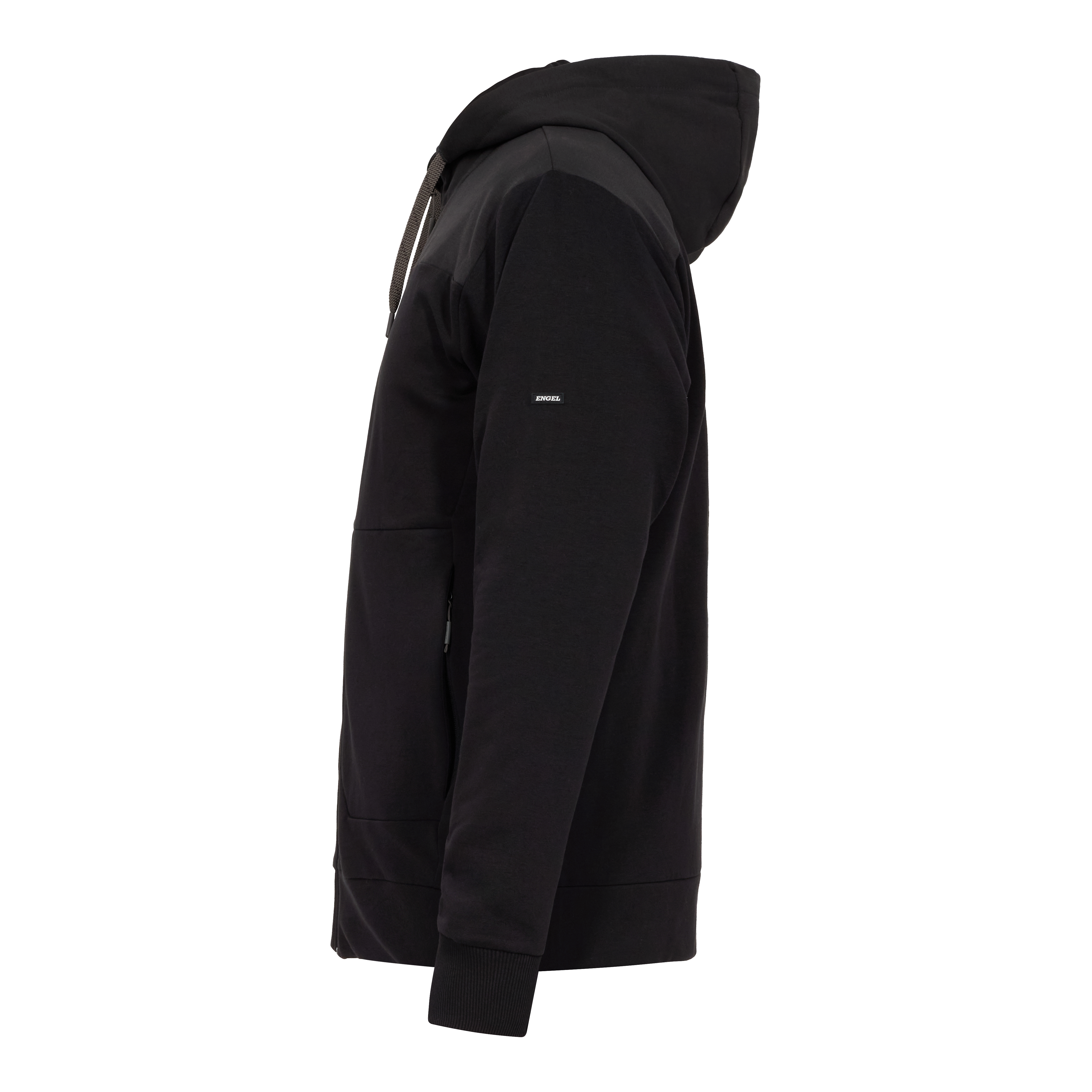 Engel Workwear Entire sweat cardigan med hætte - Sort/Antrazitgrå [2079] / XS