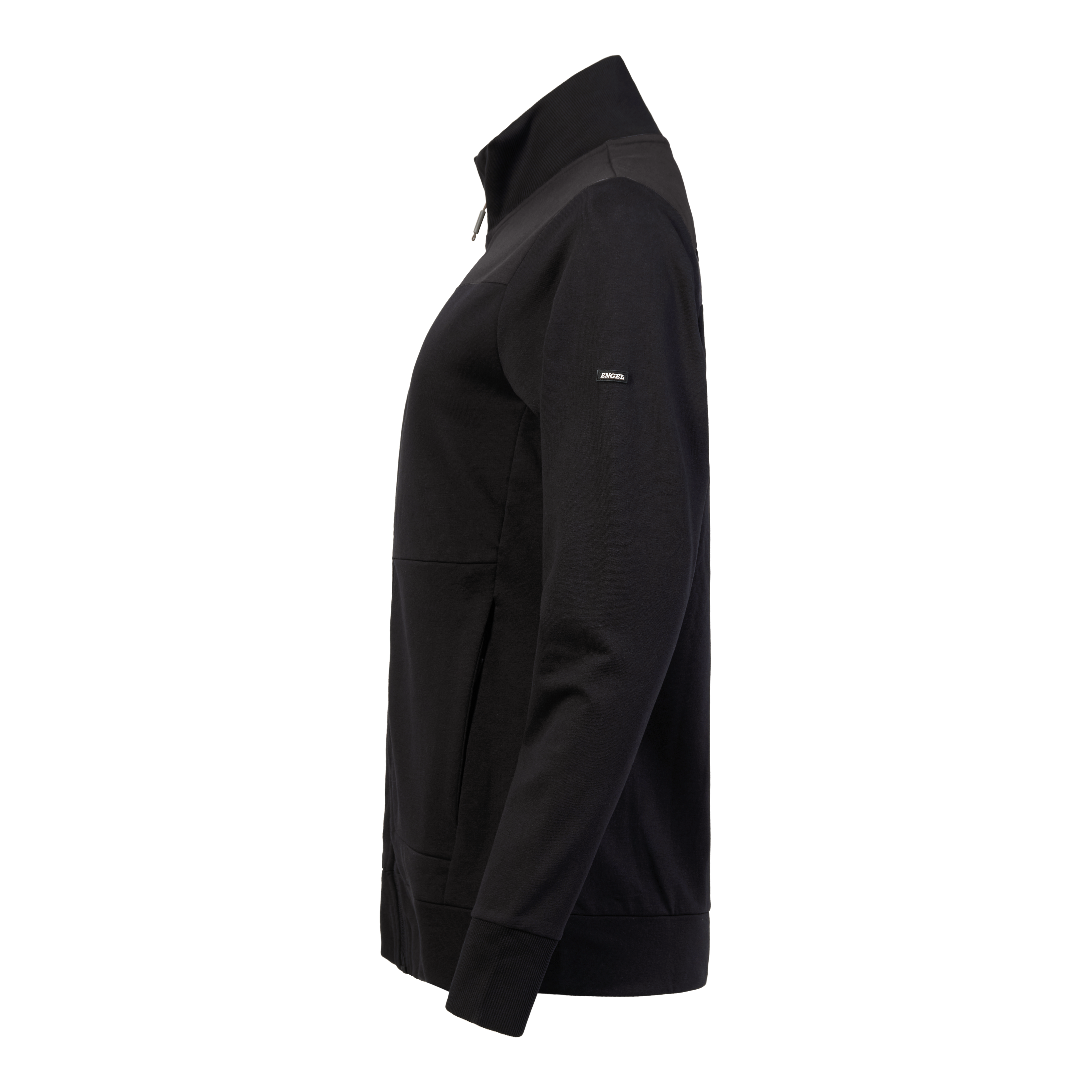 Engel Workwear Entire dame sweat cardigan med krave - Sort/Antrazitgrå [2079] / XS