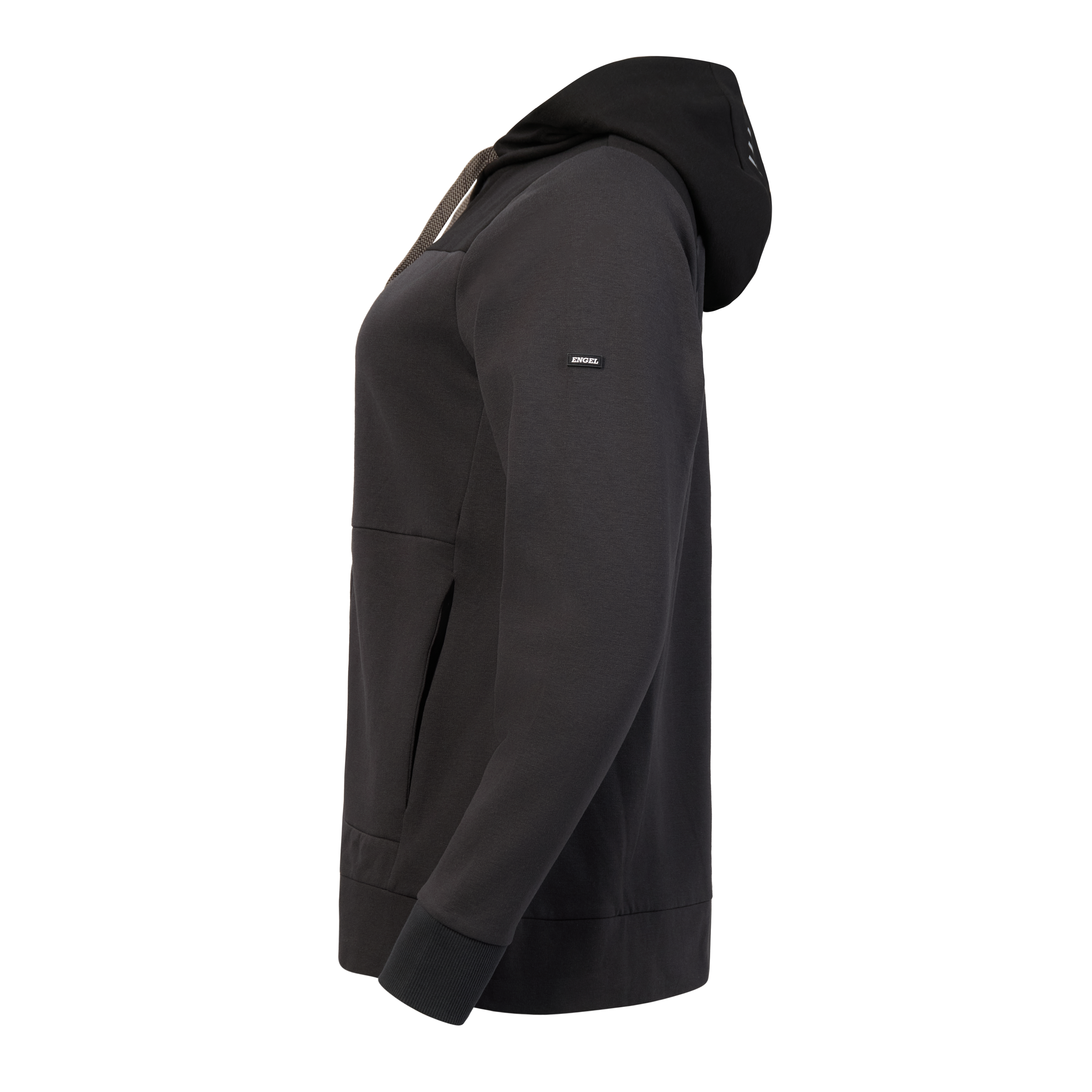 Engel Workwear Entire dame sweat cardigan med hætte - Antrazitgrå/Sort [7920] / XS