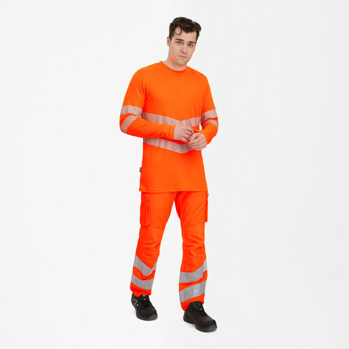 T-Shirt Haute Visibilité Traega TTS11 Manches Courtes - Orange Fluorescente XXXL Sécurité Travail
