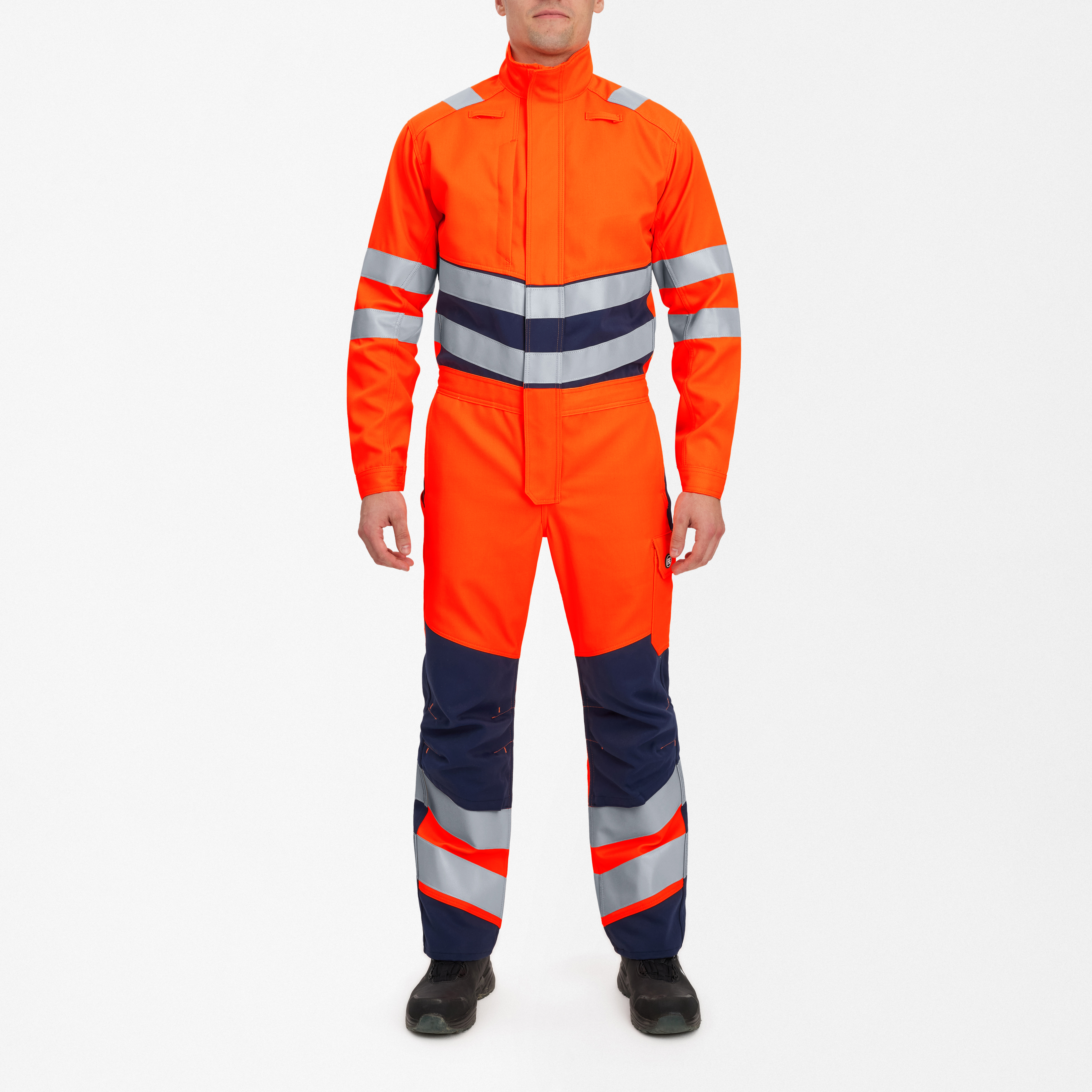 Engel Workwear Safety+ kedeldragt - Orange/Blue ink [10165] / XS