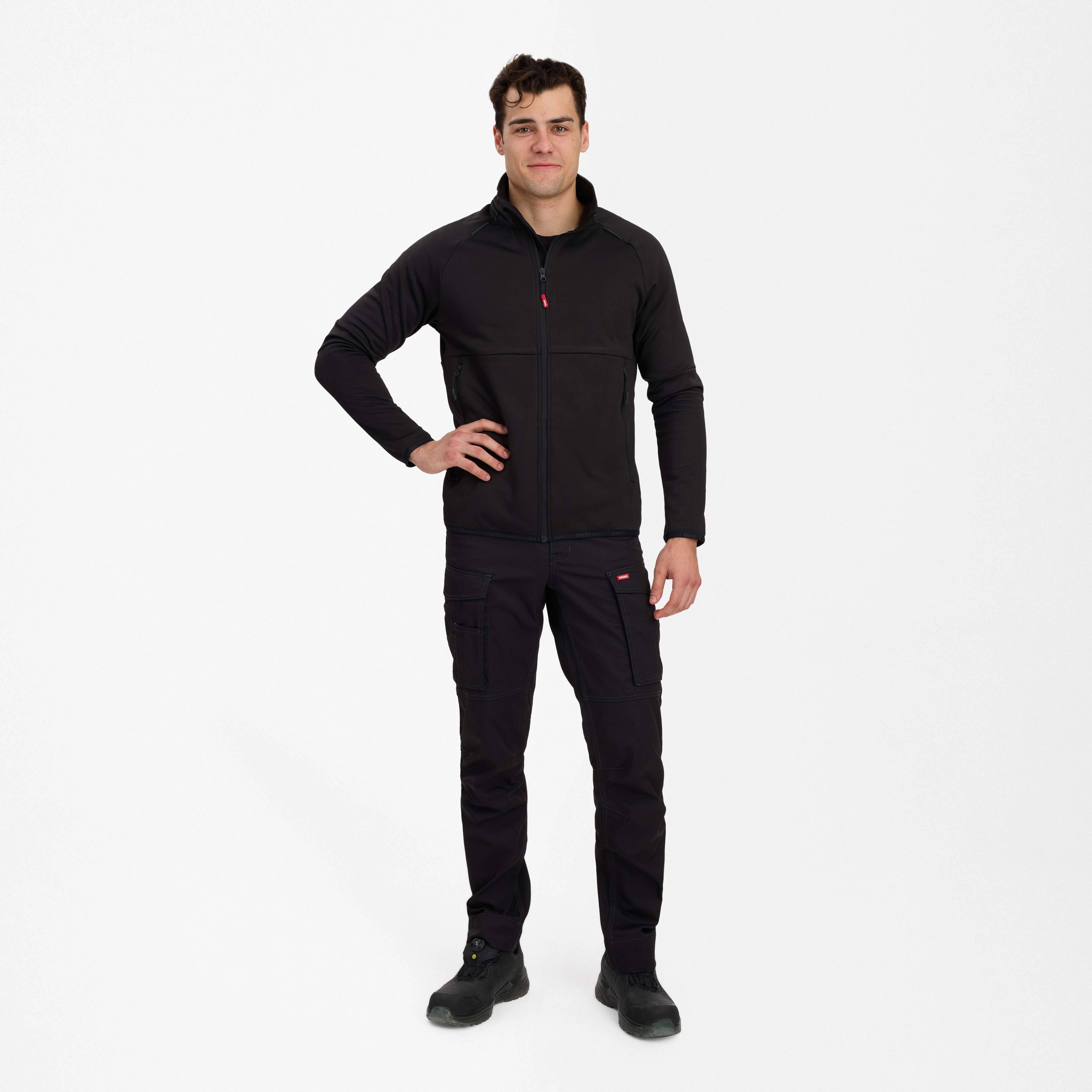 Engel Workwear Extend Midlayer Cardigan - Sort [20] / XS