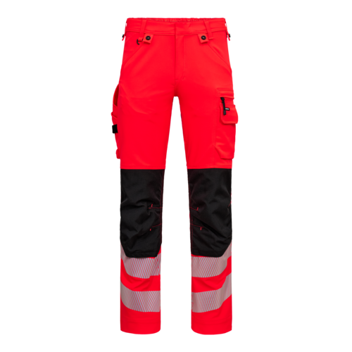 Safety arbejdsbukser med 4-vejs stræk - Rød/Sort, Engel | Engel Workwear