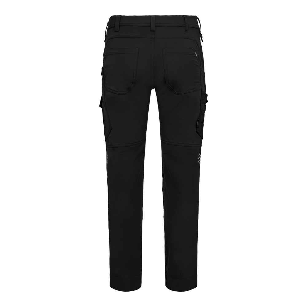 ENTIRE Arbeitshose mit 4-Wege-Stretch – Schwarz (Rücken)