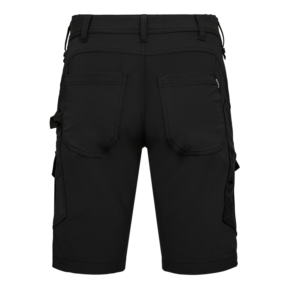 ENTIRE Arbeitsshorts mit 4-Wege-Stretch – Schwarz (Rücken)
