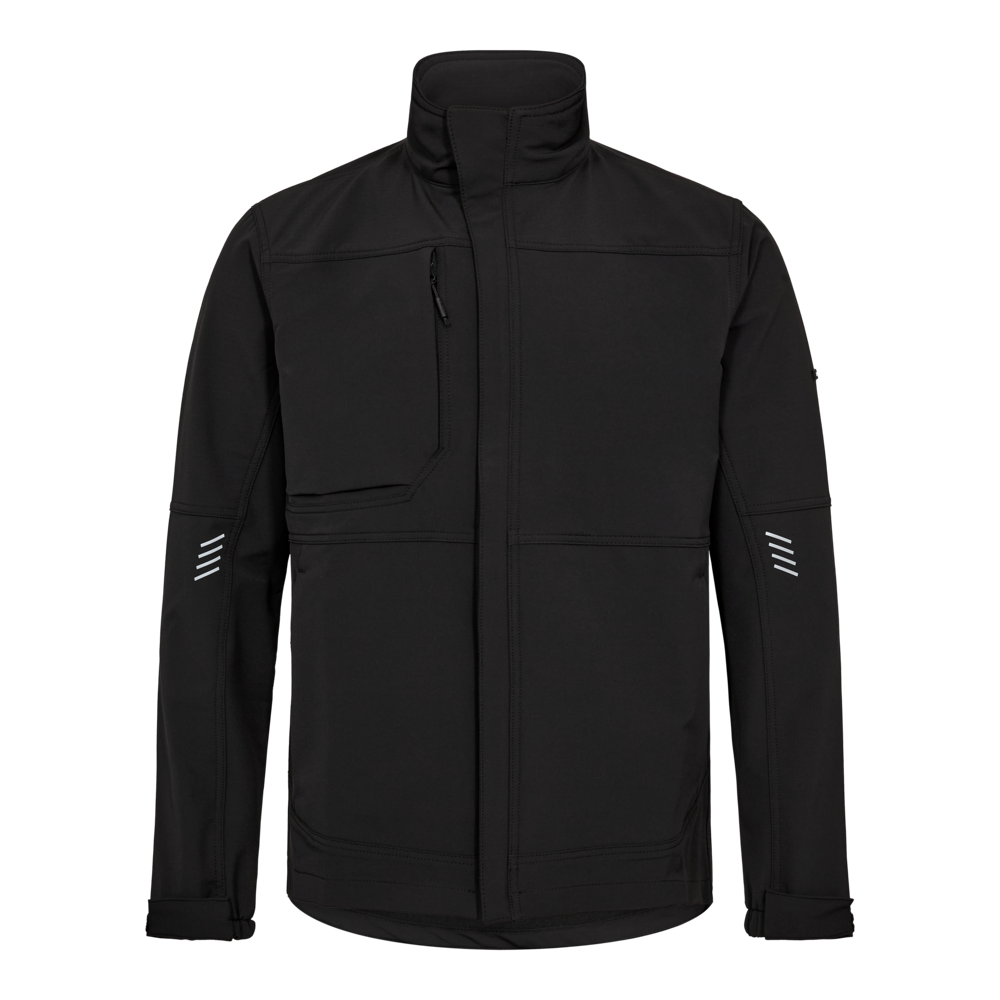 ENTIRE Arbeitsjacke mit 4-Wege-Stretch – Schwarz (Front)