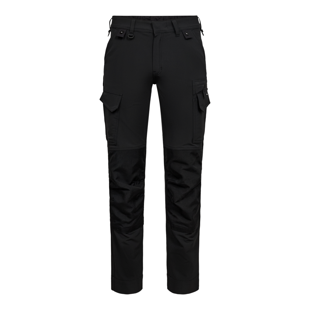 ENTIRE Arbeitshose mit 4-Wege-Stretch – Schwarz (Front)