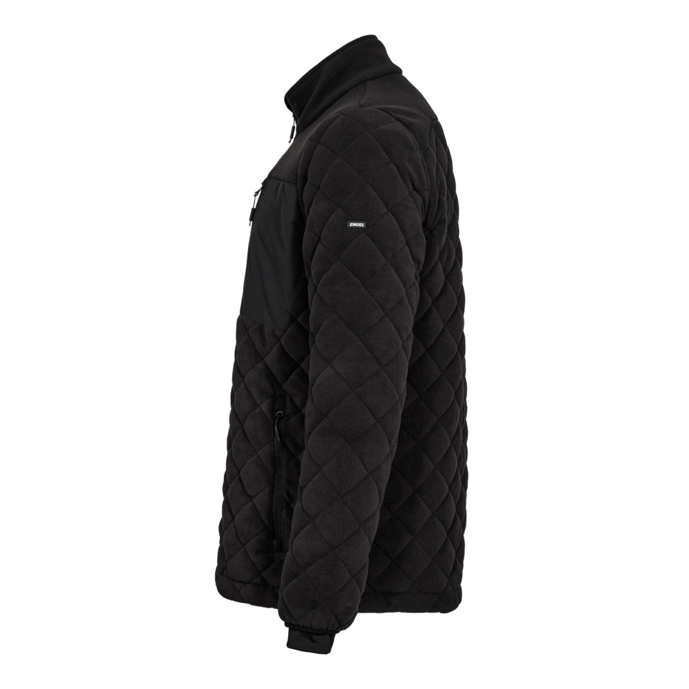 ENTIRE Gesteppte-Fleecejacke – Schwarz (Seite links)