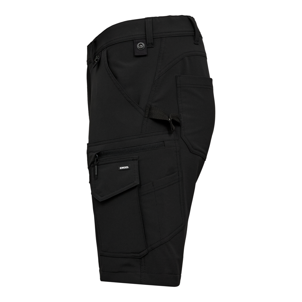 ENTIRE Arbeitsshorts mit 4-Wege-Stretch – Schwarz (Seite links)